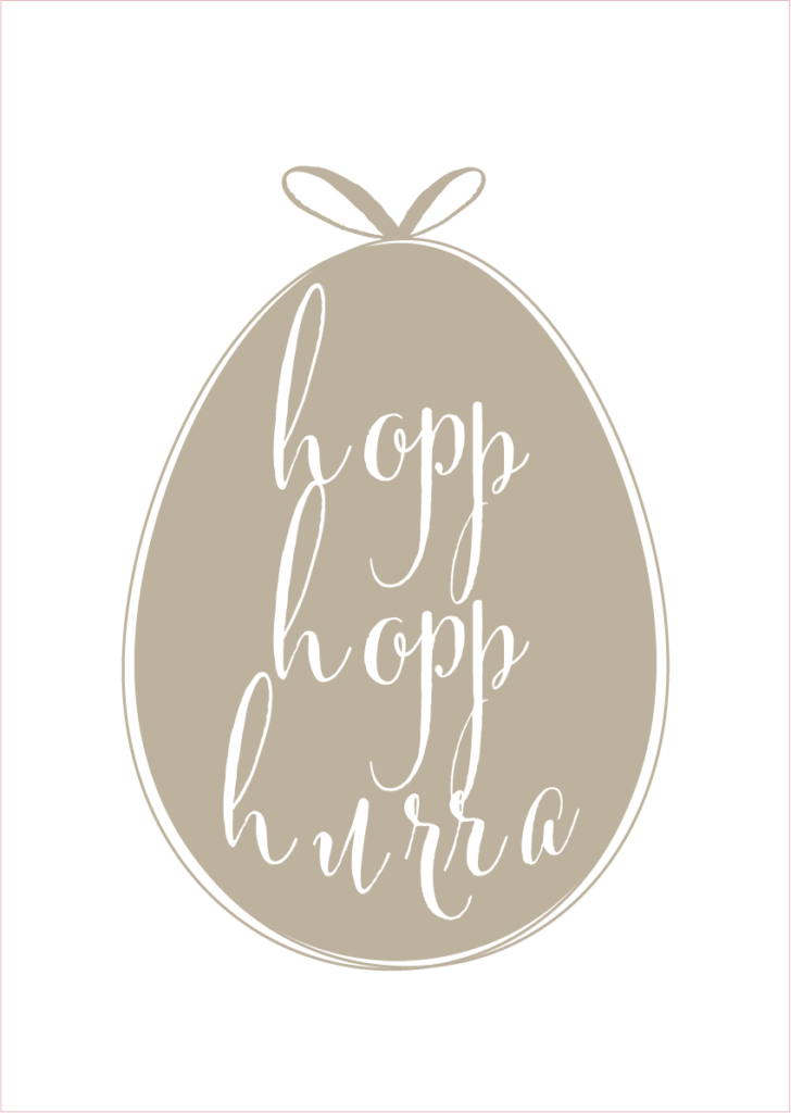 Osterposter Osterei hopp hopp hurra