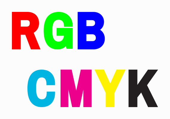 Text RGB und CMYK