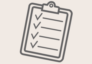 Checkliste mit Haken
