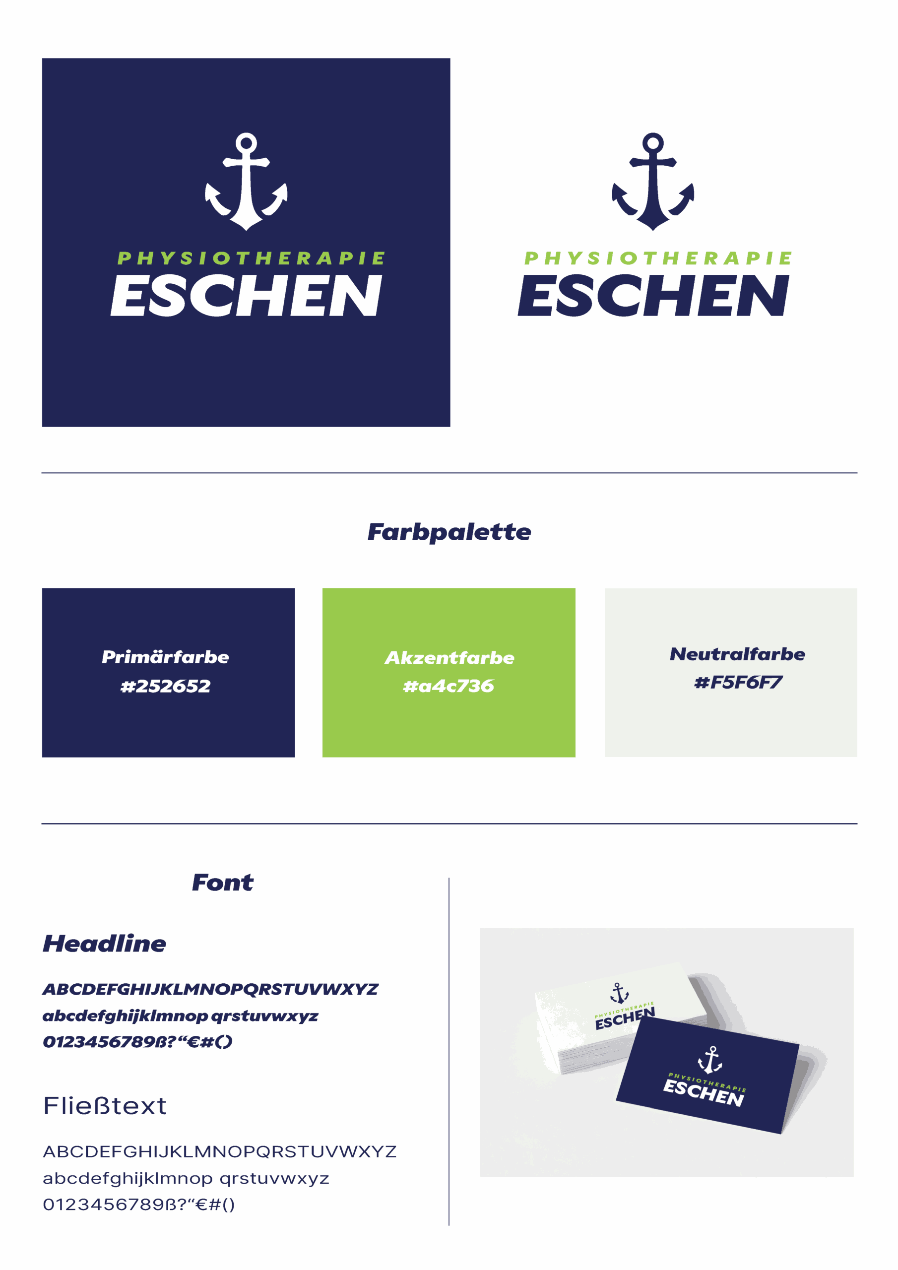 Logo Branding Physiotherapie Eschen